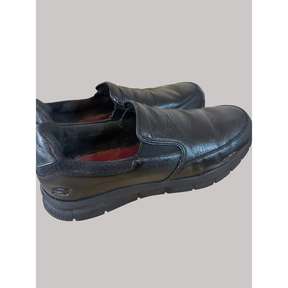 Skechers Size 12 Mens Black Synthetic Slip-Resistant Work Loafers - Picture 15 of 16
